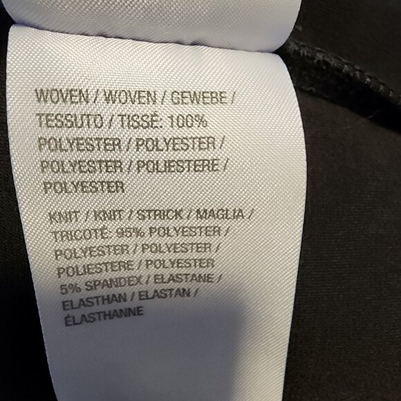 Susan Graver Blouse L Purple Black Striped Long Sleeve Asymmetrical Hem Preowned - Picture 5 of 9